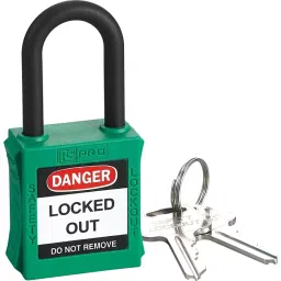 RS PRO Green 1-Lock Nylon Safety Lockout, 6.4 mm Shackle Model No 1963760 (Pack of 6)-17