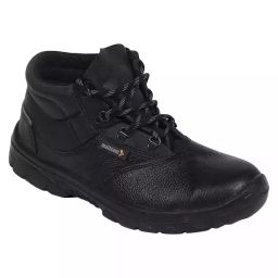 Mallcom Steel Toe Safety Shoes High Ankle PU Sole Black Leather Size UK 8, Vivvera S1BG-image-17