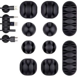 We3 Set Of 10 Black Wire Organizer Cable Clips-52