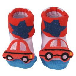 Yellow Bee Car Design Anti Skid Socks - Red & Blue-image-83