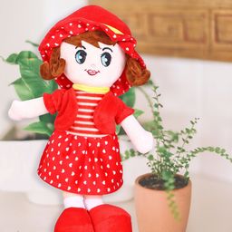 Besties Super Soft Stuffed Huggable Girl Winky Doll Washable Red - Height 60 cm-image-91