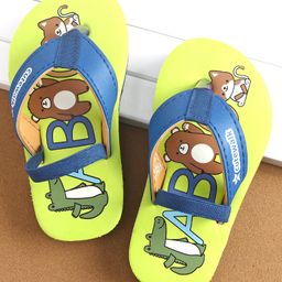 Cute Walk by Babyhug Slip On Flip Flops with Animal Print- Green-image-83