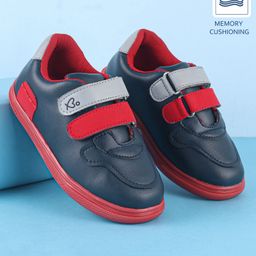 Babyoye Solid Casual Shoes with Velcro Closure - Navy Blue-image-87