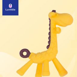 Luvlittle Silicone Giraffe Shape Teether - Yellow-23