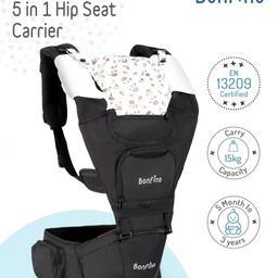 Bonfino Comfort 5 in 1 Hip Seat Carrier - Black-image-127
