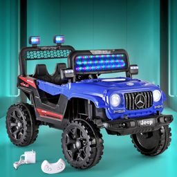Battery Operated Ride On Jeep With Remote Control- Blue-8