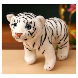 Tickles Standing Siberian White Tiger Soft Stuffed Plush Animal Toy for Kids Boys & Girls Birthday Gift (Color: White Size: Length 40 cm)-19