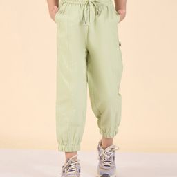 StyloBug Cotton Woven Solid Pant - Green-image-92