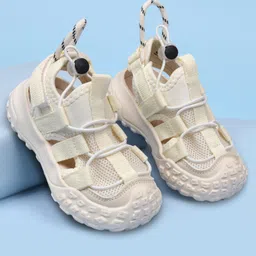 Babyoye Solid Sandals with Velcro Closure - White-picture-33