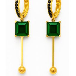 ISHTAARA Gold-Plated Stainless Steel Earrings-image-16