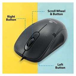 zebronics Zeb-Power plus Wired Optical Mouse- Black image 2