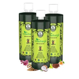 Vedacharya Set Of 3 Adivasi Hair Oil With Bhringraj For Hair Growth - 500 ml Each image 4