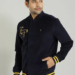 Indian Terrain Men Camouflage Insulator Longline Outdoor Bomber with Patchwork Jacket-53