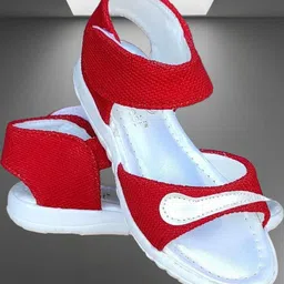 NEW LATEST Girls Red Open Toe Flats-image-77