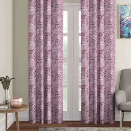 myntra elegant homes Aura Pink & White 2 Pieces Floral Printed Door Curtain-picture-43
