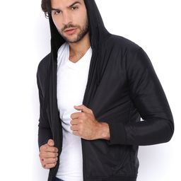 Campus Sutra Black Hooded Bomber Jacket-picture-54