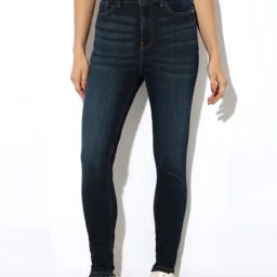 Only Blue Cotton Skinny Fit High Rise Jeans-image-92