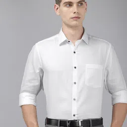 Arrow Manhattan Self Design Slim Fit Pure Cotton Formal Shirt-picture-46