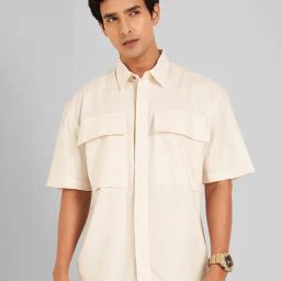 7 Alt By Pantaloons Off White Cotton Loose Fit Shirt-picture-38