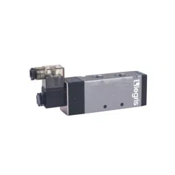 Legris 24 V DC 12.7 mm (1/2 Inch) Double Coil Solenoid Valve 5/2 Way, 4B06022111-17