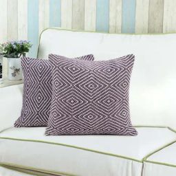 Saral Home Purple Cotton Cushion Covers - Set of 2-image-90