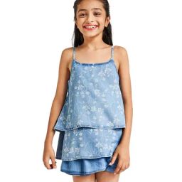 Global Desi Girl Blue Floral Print Top-image-45