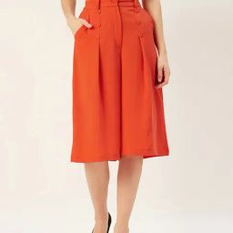 Sera Orange Regular Fit Culottes-image-6