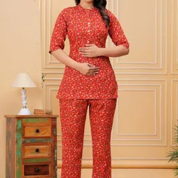 FASHION CLOUD Women Printed Maternity Tunic & Pants-picture-25
