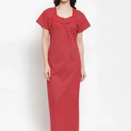 Secret Wish Red Printed Nighty-picture-46