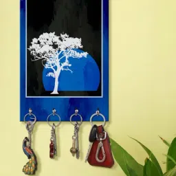 999Store Blue & Black MDF  Key Holder - Set of 1-image-57