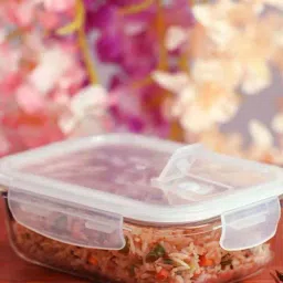 Femora Transparent Borosilicate Glass Containers with Lid (1000 ml) - Set of 2-27
