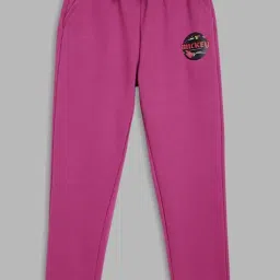 Blue Giraffe Kids Pink Cotton Printed Mickey Joggers-image-90