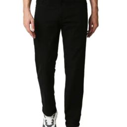 High Star Black Relaxed Fit Lightly Washed Jeans-image-64