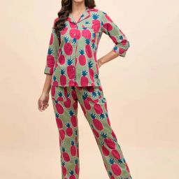 Mabish Multicolored Cotton Printed Top Pant Set-image-80