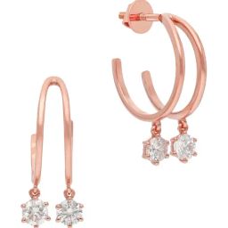 Malabar Gold and Diamonds 18K (750) BIS Hallmark Rose Gold Earring for Women-image-95