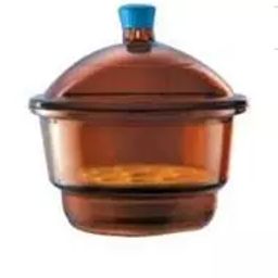 Rasayan 300 mm Desiccators with Plate Amber Color Borosilicate Glass Vacuum with Stopcock 15404-39