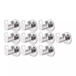GENERIC Prime Angle Valve Stainless Steel Chrome Finish Silver, FG106 (Pack of 10)-96