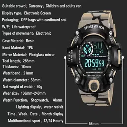 Hala Men Solid Round Tang Regular Digital Watch-m2 G90 image 4