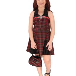 Cutecumber Girls Black Checks Dress-image-32