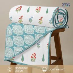 Urban Space Cotton White Single Bed Reversible Ac Dohar-picture-12