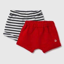 United Colors of Benetton Infant Boys Multi Cotton Striped Shorts (Pack of 2)-picture-22