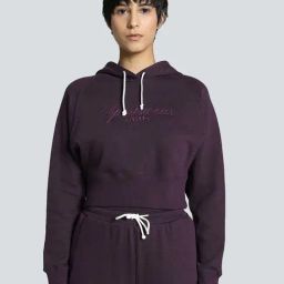 Puma Midnight Plum Cotton Logo Print Hoodie-image-13