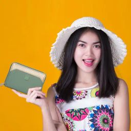 Esbeda Green Classic Small Zip Around Wallet-28