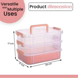 Aura Set of 2 Regular Multi-Utility Storage Box with Lid Organisers image 2