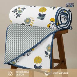 Urban Space Cotton White Single Bed Reversible Ac Dohar-picture-11