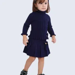 One Friday Kids Blue Regular Fit Skirt-picture-24