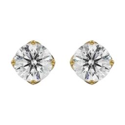 EMORI 18k (750) Yellow Gold 2 CT Timeless Solitaire Studs for Women-1