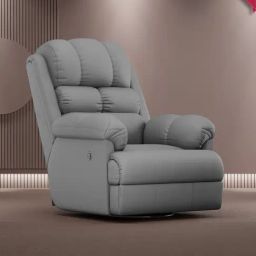 The Sleep Company Grey Luxe RRR Recliner Patented SmartGRID Technology Motorised Single Recliner Sofa-image-86