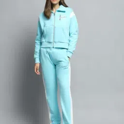 Monte Carlo Women's Blue Printed Collar Neck Full Sleeve Tracksuit-picture-39
