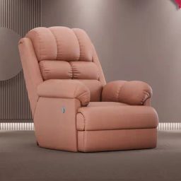 The Sleep Company Brown Luxe Patented SmartGRID Technology Motorised Single Recliner Sofa-image-53